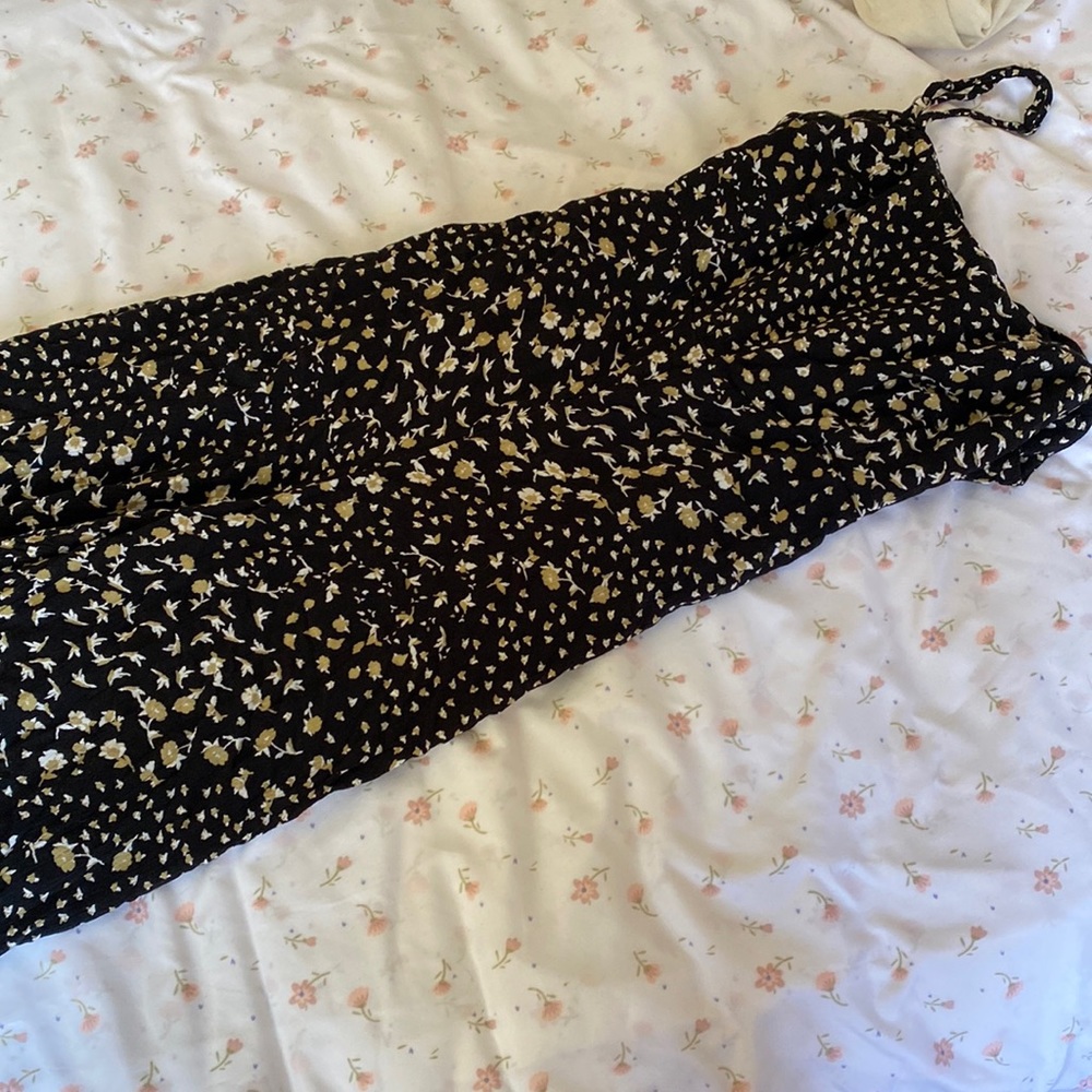 ☂ Black Romper with Gold Detailing and Open Back